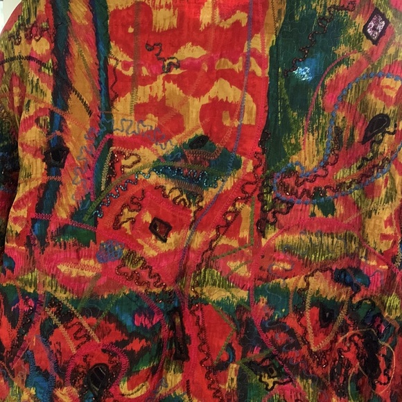 Colorful lightweight jacket. Button down. - Picture 3 of 3